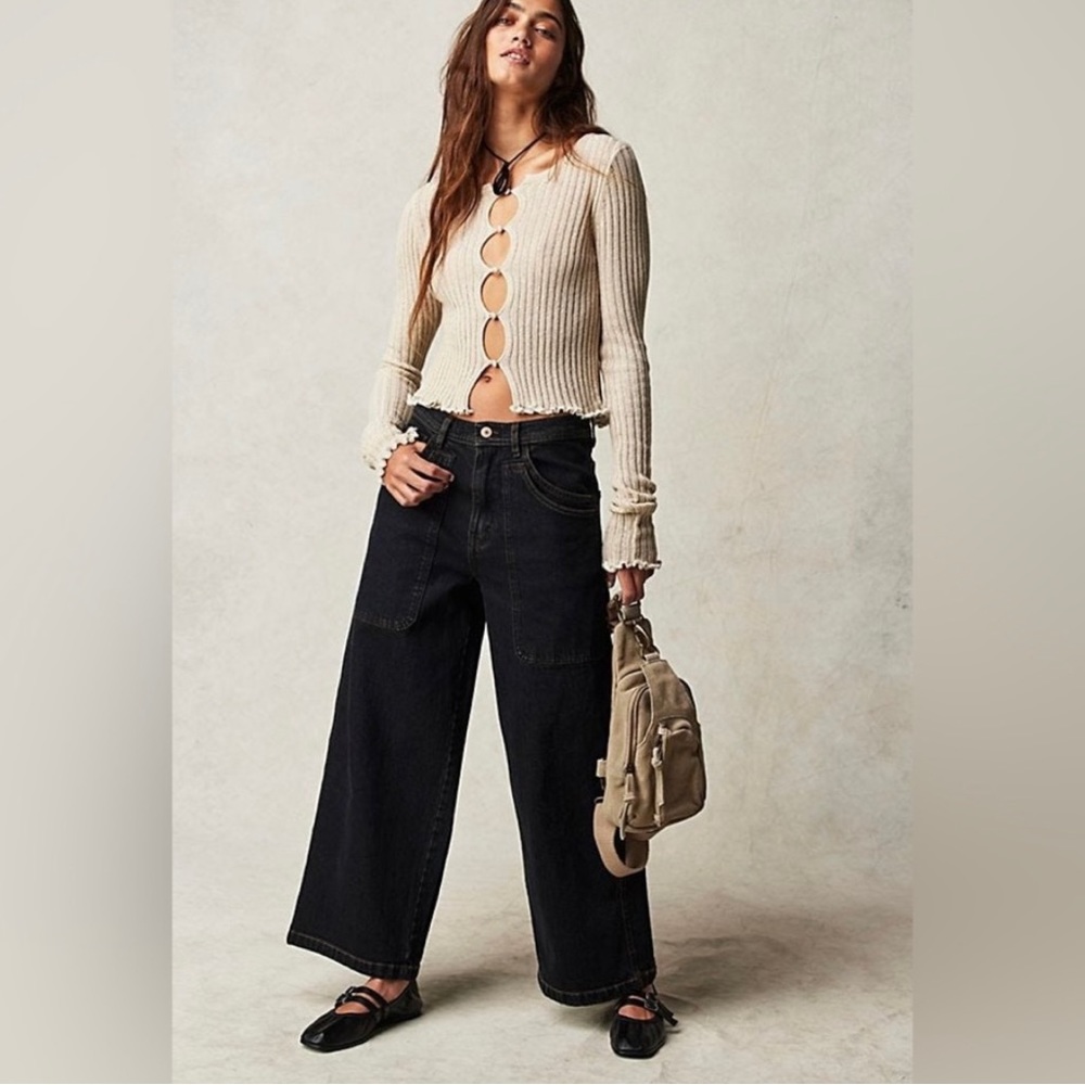WE THE FREE Piper Mid-Rise Crop Denim